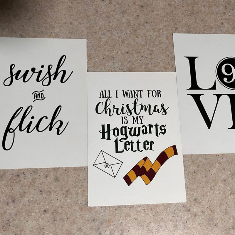 Harry Potter 5x7 prints Bookish 