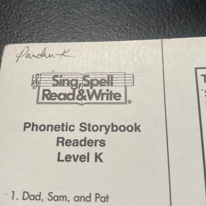 Storybook Reader #2 Kindergarten Second Edition Sing Spell Read and Write