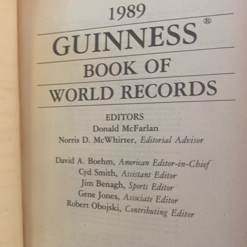 Guinness Book of World Records, 1989