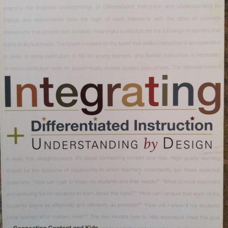 Integrating Differentiated Instruction and Understanding by Design