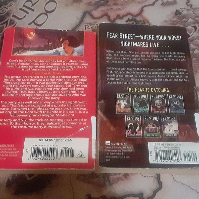 3 R.L. Stine Fear Street book lot The Confession,  Halloween Party, Secret Admirer