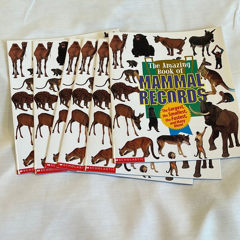 Set of 6 - Amazing Book of Mammal Records