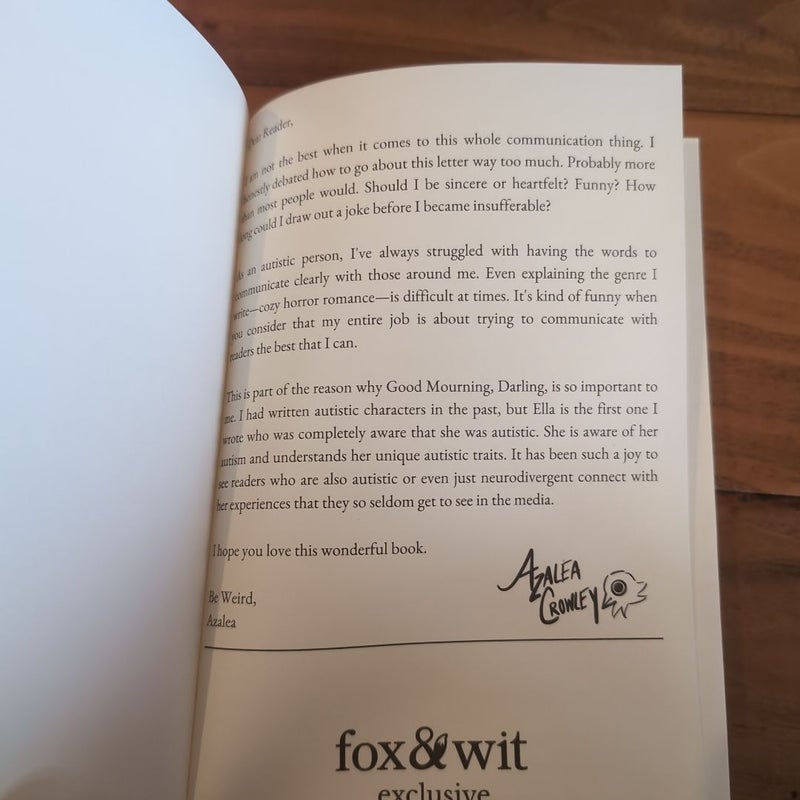 Good Mourning, Darling - fox and wit special edition 