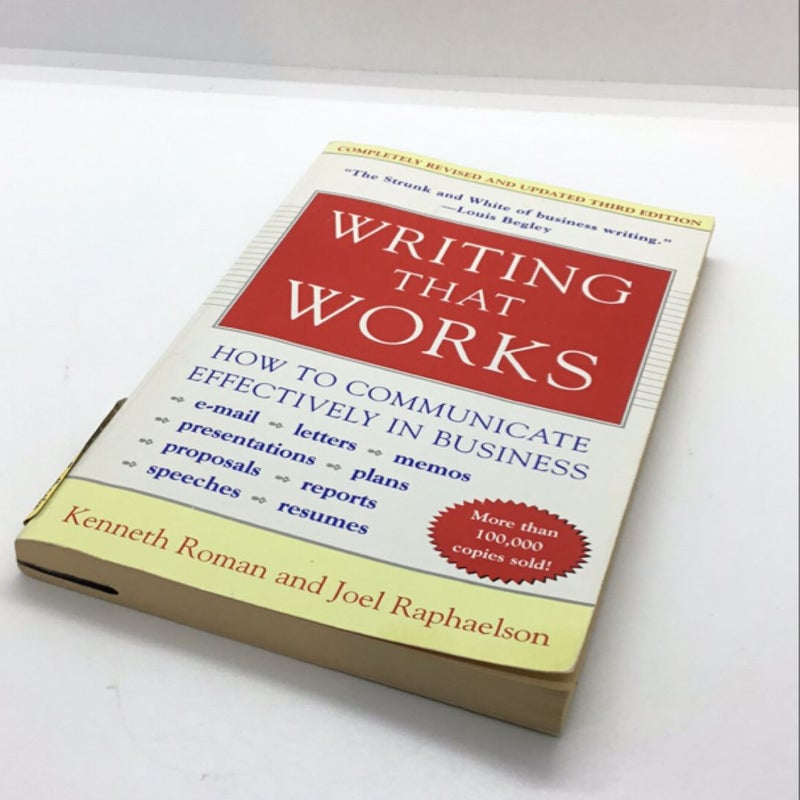 Writing That Works, 3rd Edition