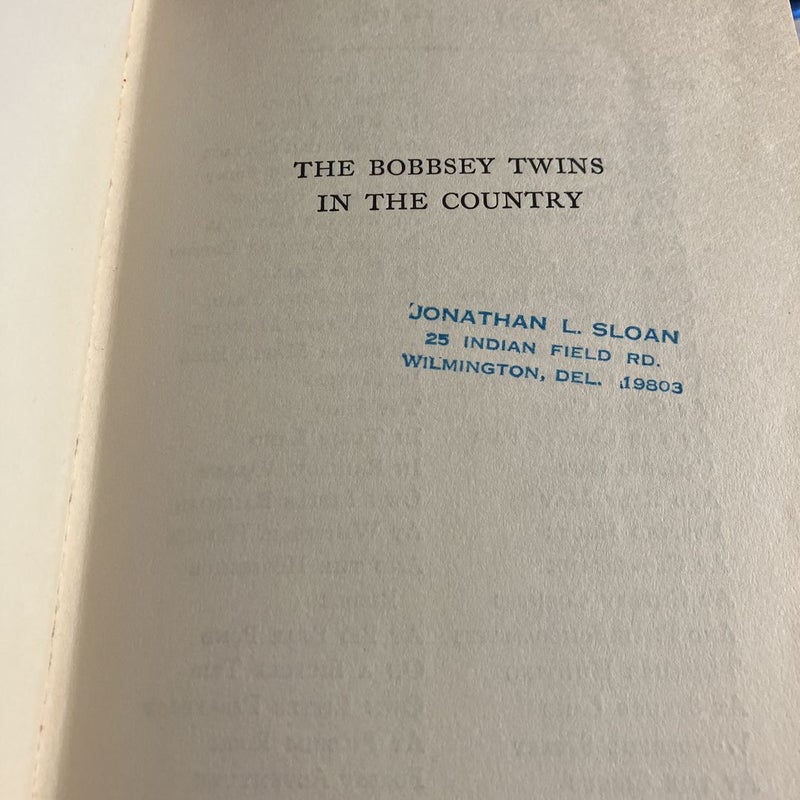 *The Bobbsey Twins in the Country