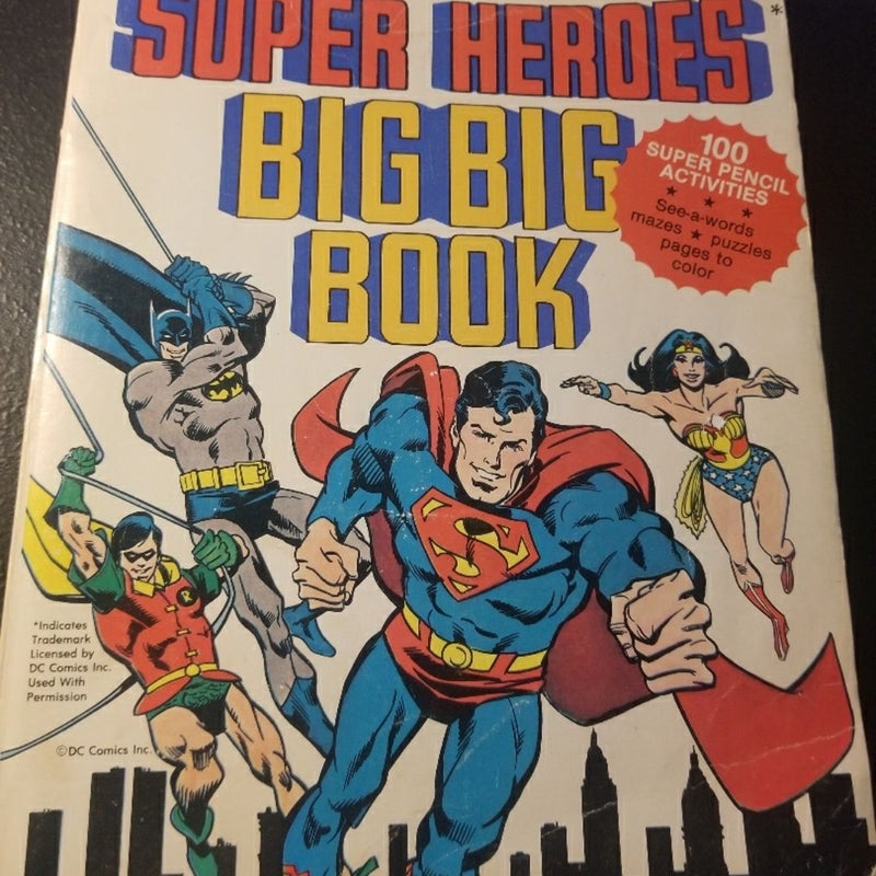 Dc Superheroes big big activity  coloring book 1980