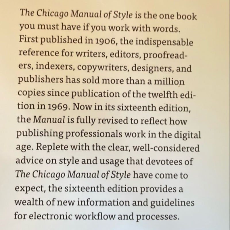 The Chicago Manual of Style