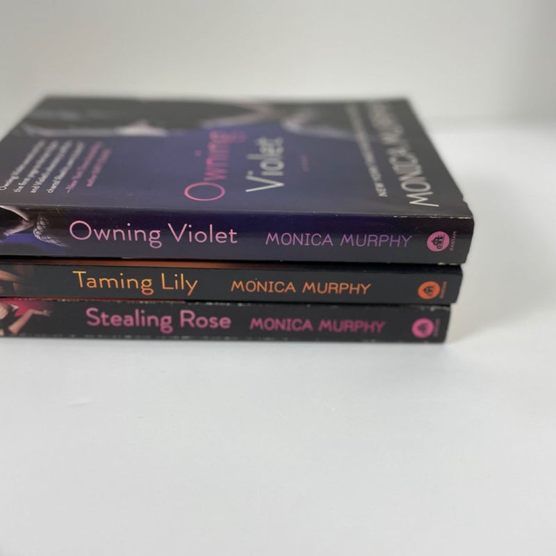 Owning Violet, Taming Lily and Stealing Rose Set Lot Trilogy