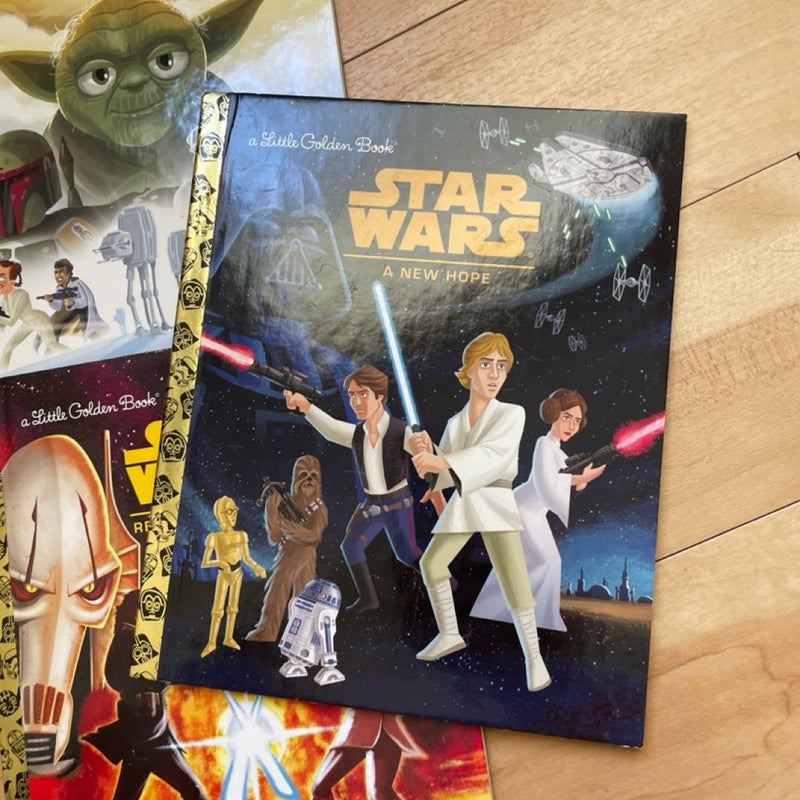 Little Golden Star Wars Bundle-Lot of 3; Revenge of the Sith, A New Hope, Empire Strikes Back 