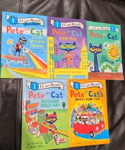 Pete the Cat: Level 1, I Can Read (lot of 5 books)