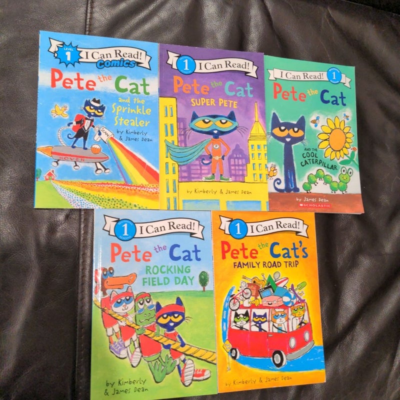 Pete the Cat: Level 1, I Can Read (lot of 5 books)