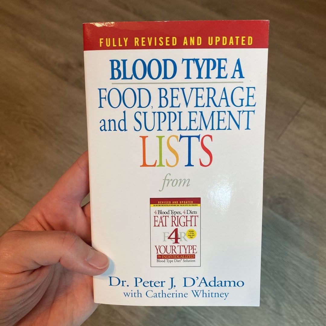 Blood Type A Food, Beverage And Supplement Lists