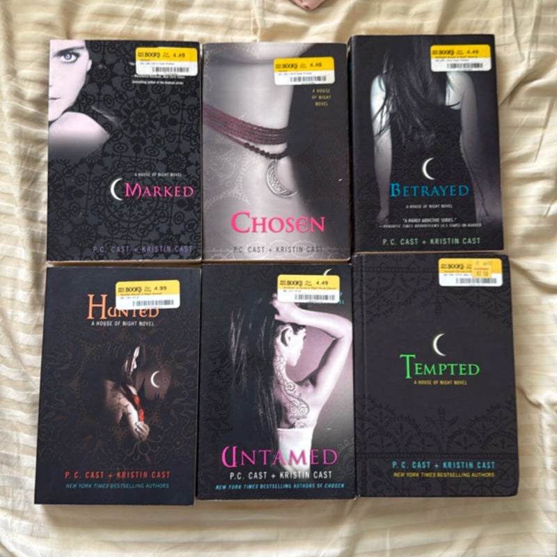 Marked, Chosen, Betrayed, Hunted, Untamed, Tempted
