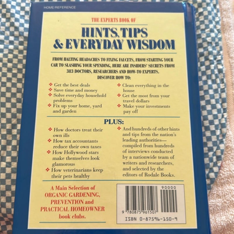 The Experts Book of Hints, Tips, and Everyday Wisdom
