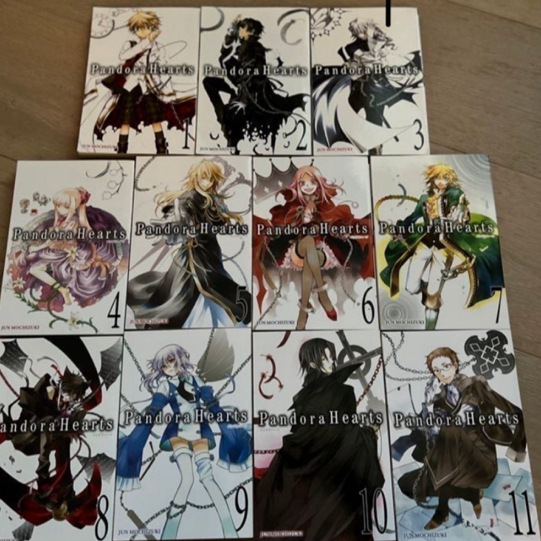 Pandora Hearts manga set volumes 1-11 by Jun Mochizuki, Paperback