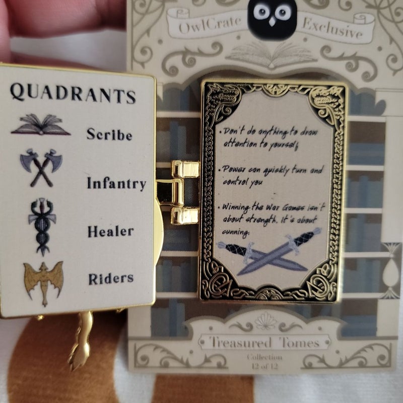 Exclusive Fourth Wing inspired pin by owlcrate 