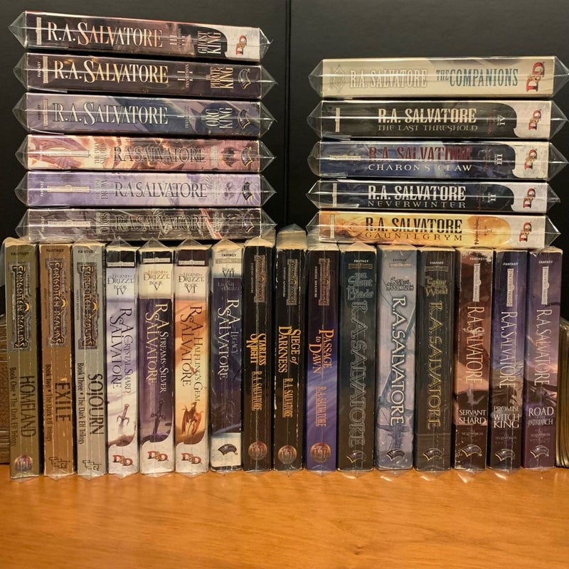 Forgotten Realms: Legend of Drizzt 1-27, 8 Complete Series: Dark Elf, Icewind Dale, Legacy of the Drow, Paths of Darkness, Sellswords, Hunter’s Blades, Transitions, Neverwinter, Companions