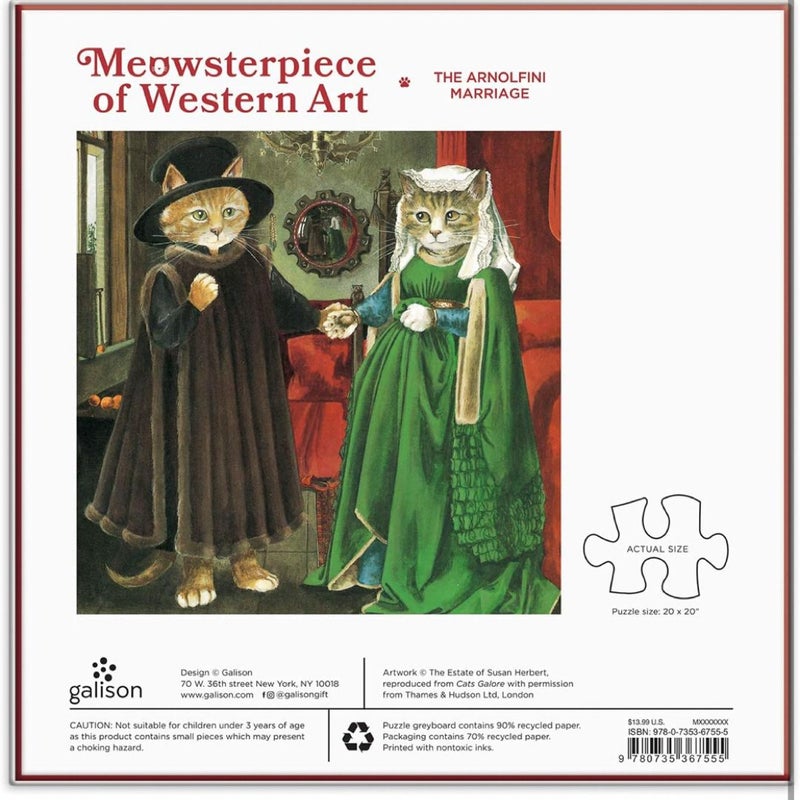 Galison The Arnolfini Marriage Meowsterpiece of Western Art 500 Piece Puzzle