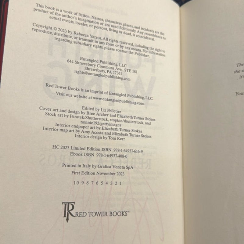 Signed Fourth Wing