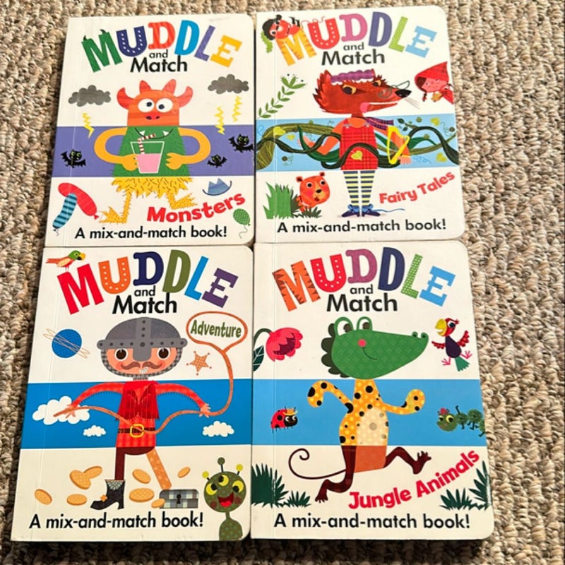 A lot of 4 Muddle and Match books (Kane Miller/Usborne)