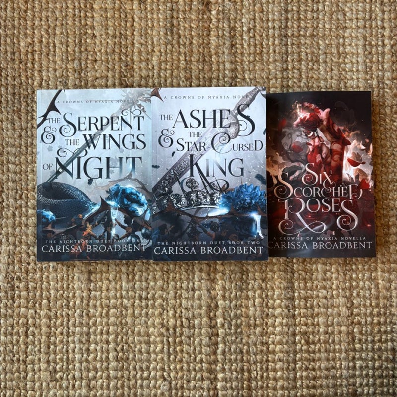 The Serpent and the Wings of Night / The Ashes and the Star-Cursed King / Six Scorched Roses INDIE OOP