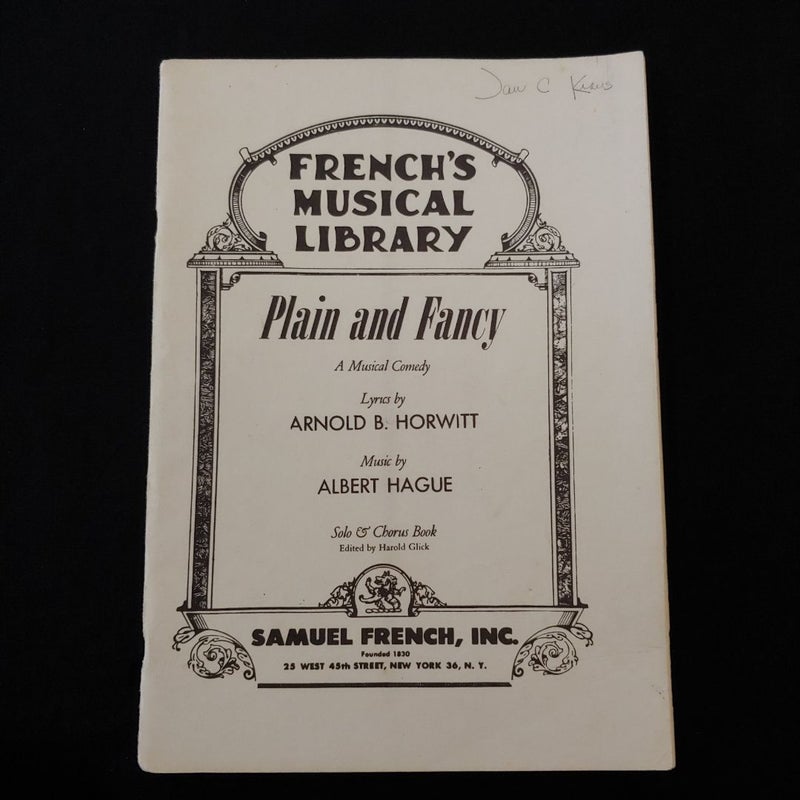 French's Musical Library: Plain and Fancy