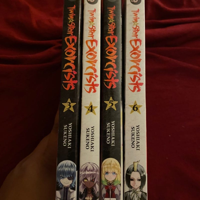 Twin Star Exorcists manga bundle volumes 3-6 by Yoshiaki Sukeno