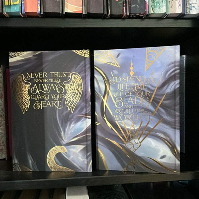 Crowns of Nyaxia Books 1 & 2 signed Arcane Society editions