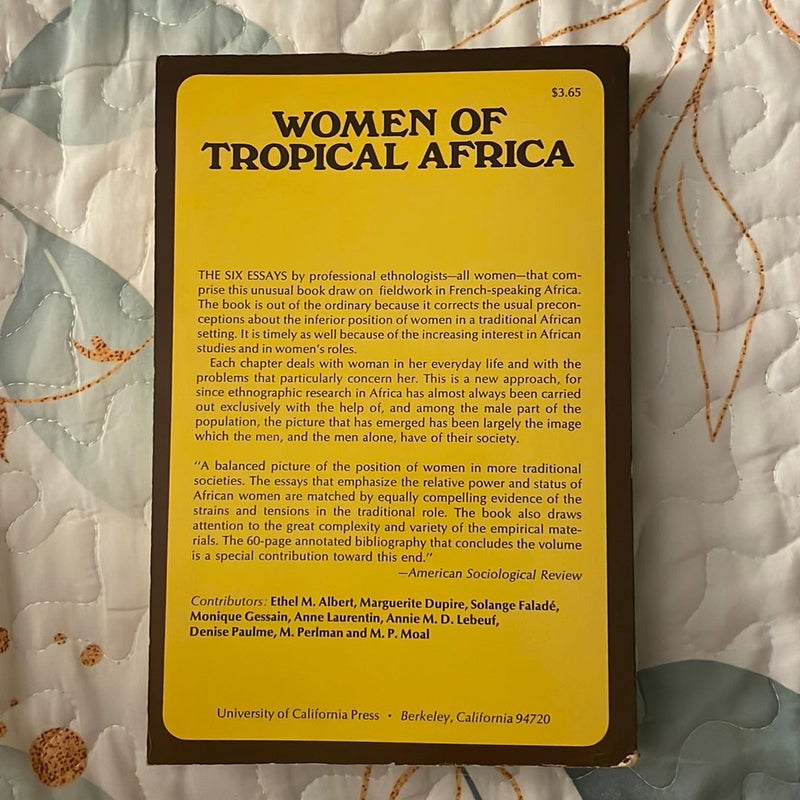 Women of Tropical Africa (Feminist Sociological Study)
