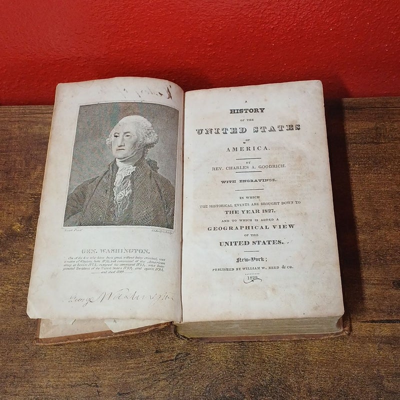 1829 History of the United States of America w/ Engravings