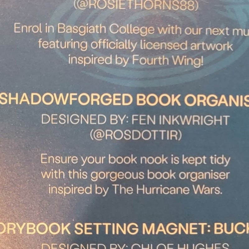 Illimicrate: Shadowforged Book Organizer (inspired by The Hurricane Wars)