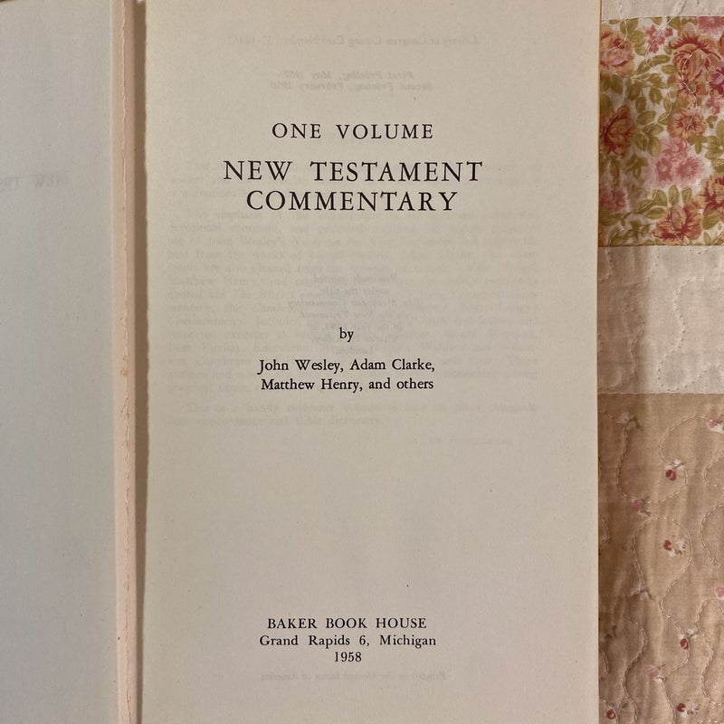 One Volume New Testament Commentary 