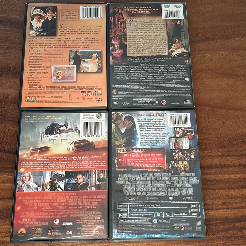 4 DVDs movies 