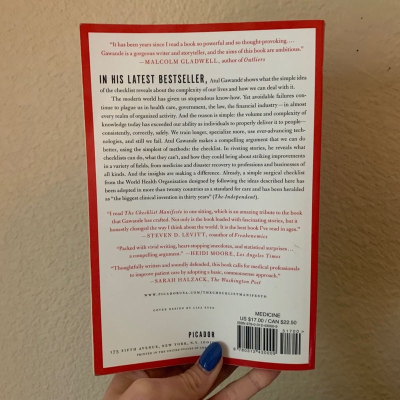 The Checklist Manifesto