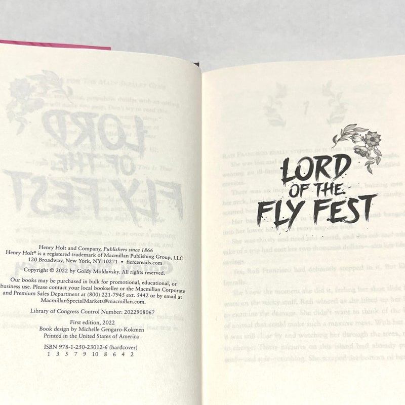 Lord of the Fly Fest 1st ed hardcover with dust jacket 