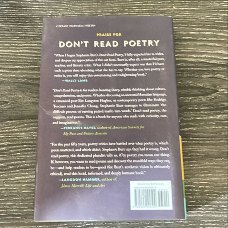 Don't Read Poetry