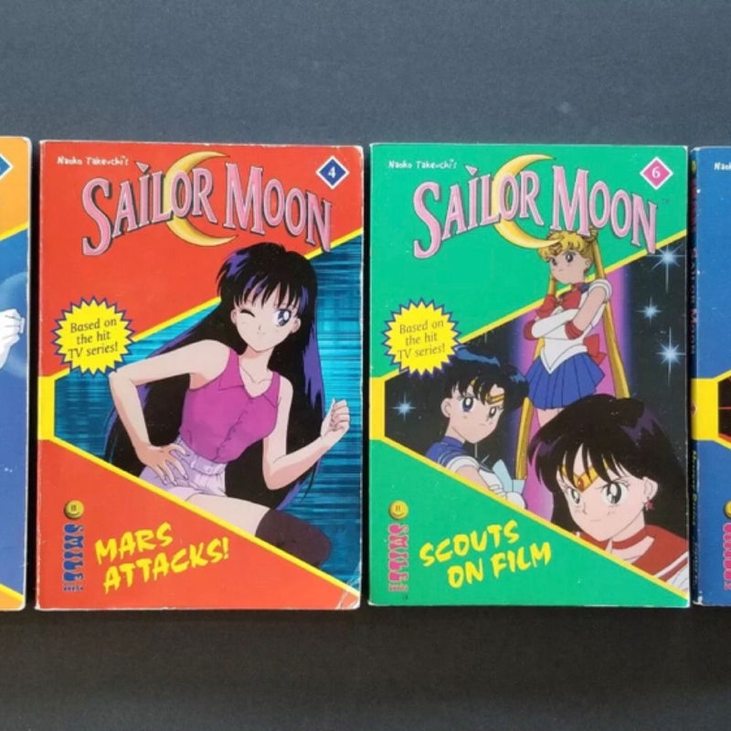 1999 FIRST EDITION SAILOR MOON SMILE BOOK LOT OF 4 VOLUMES #3-6 BY LIANNE SENTAR