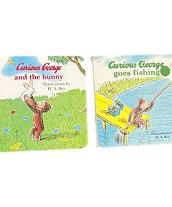 Curious George Goes Fishing by Margret Rey, Hardcover