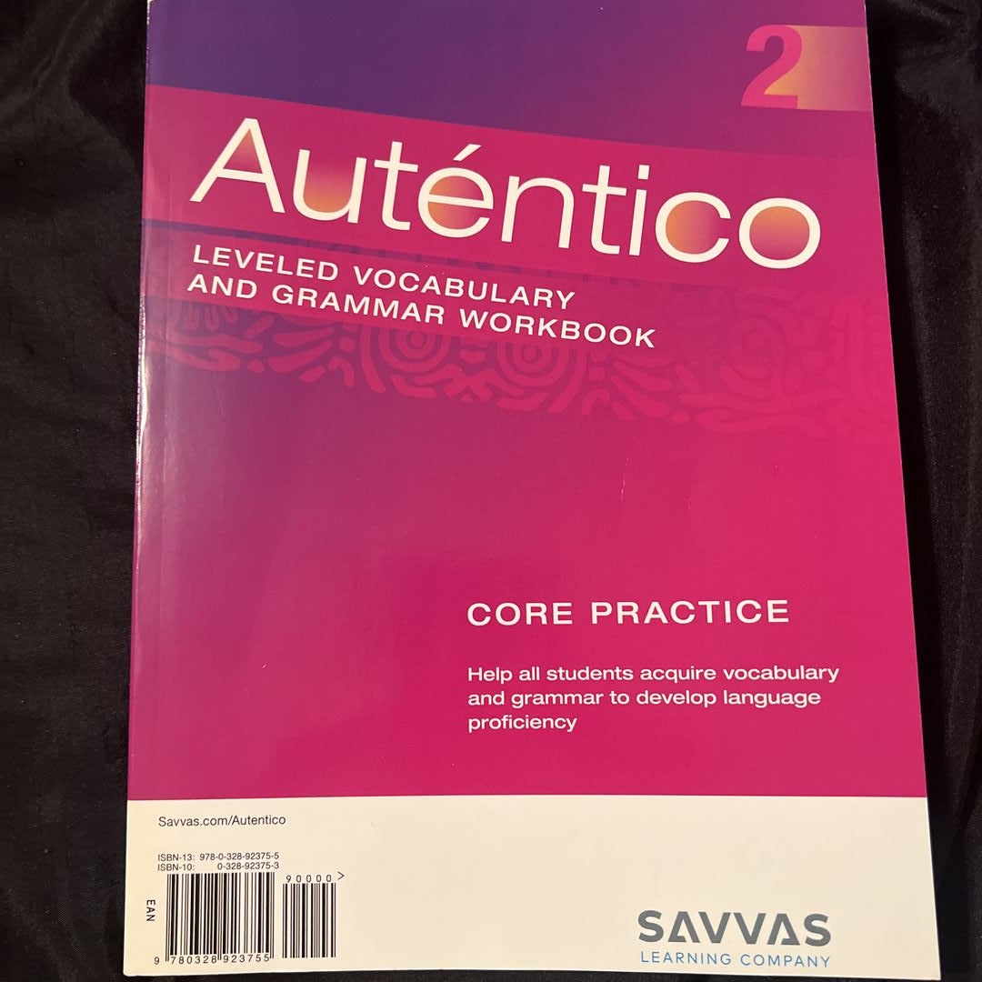 Autentico 2018 Leveled Vocab and Grammar Workbook Level 2