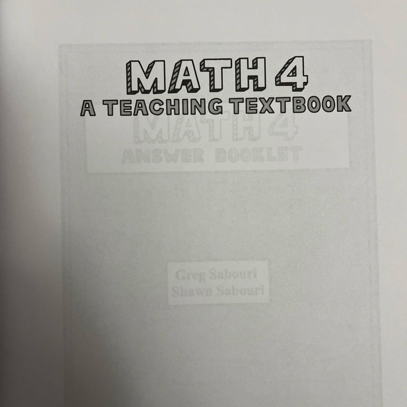 Math 4 Answer Booklet 