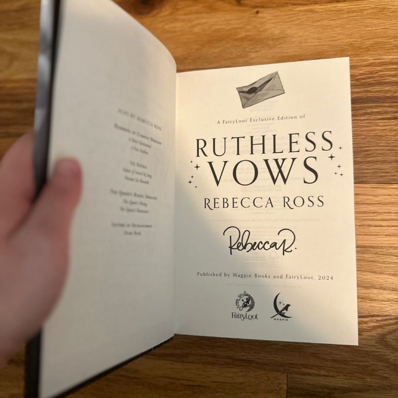 Ruthless Vows Signed Fairyloot Edition