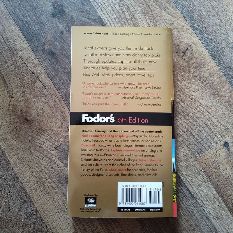 Fodor's Florence, Tuscany, Umbria, 6th Edition