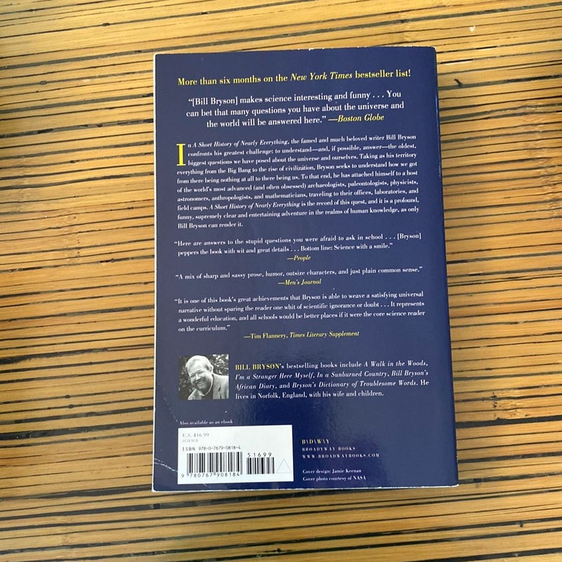 A Short History of Nearly Everything by Bill Bryson, Paperback 