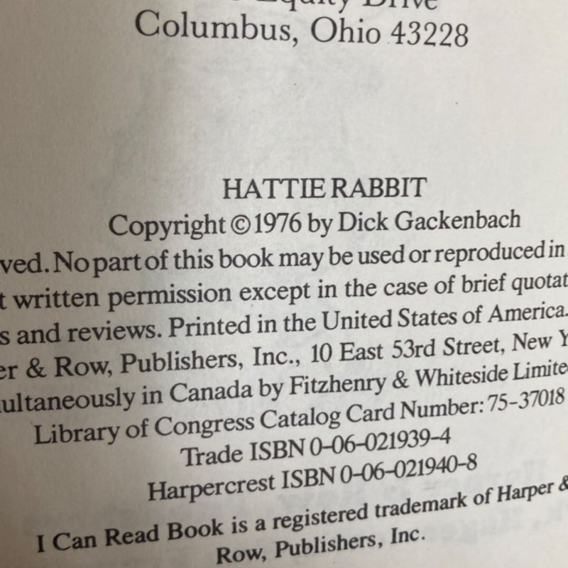 Hattie Rabbit (VINTAGE )