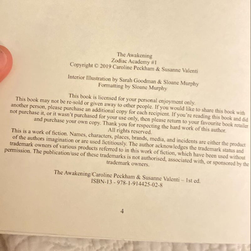Zodiac Academy: the Awakening- FIRST EDITION