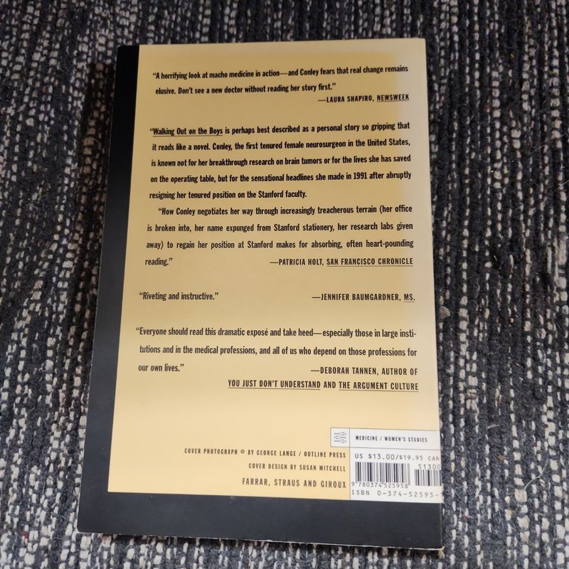 Walking Out on the Boys by Frances K. Conley