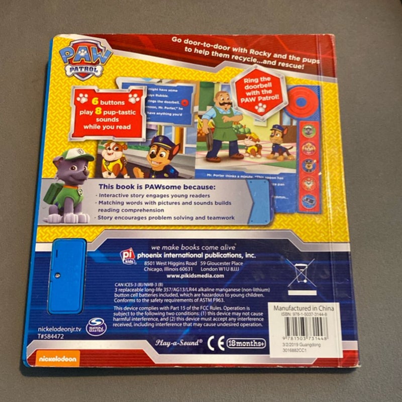 Nickelodeon PAW Patrol: Ding Dong, It's the PAW Patrol! Sound Book