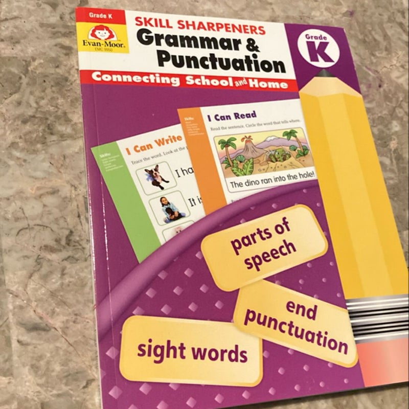 Skill Sharpeners Grammar and Punctuation, Grade K