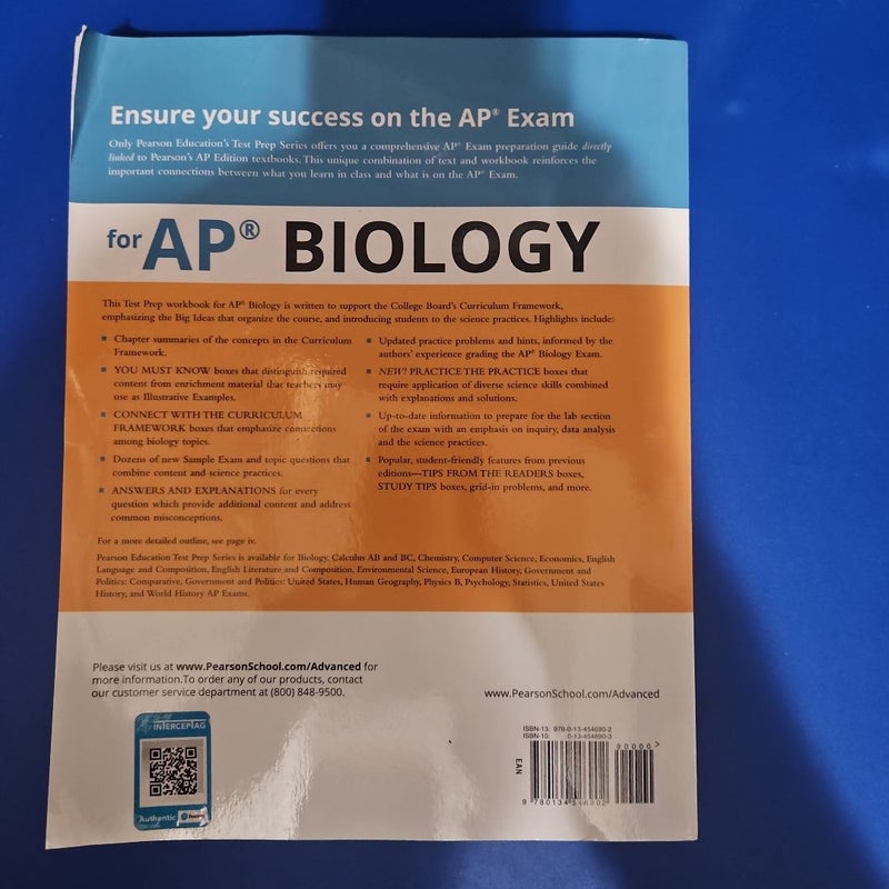 Pearson Education Test Prep Series for AP Biology by Fred W 
