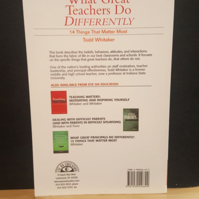 What Great Teachers Do Differently, 1st Edition
